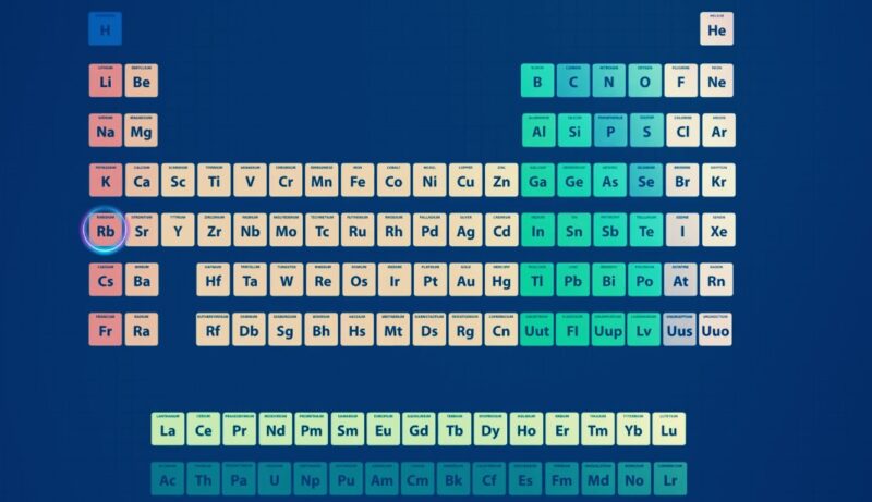 Where is Rubidium in the Periodic Table